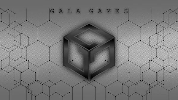 Gala Oyunları, GALA kripto para birimi sembolü ve soyut arkaplan üzerine metin