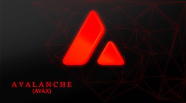 Avax kripto döviz bayrağı. Çığ AVAX bayrağı. AVAX madeni para kripto para kavramı pankart arkaplanı.