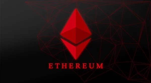 Baner Ethereum Eth Eth Kryptowaluta Kryptowaluta Koncepcja Baner Tło — Zdjęcie stockowe