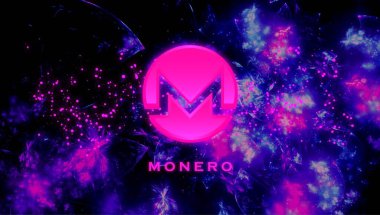 Monero ikonu. Monero kripto para birimi. Monero simgesi.