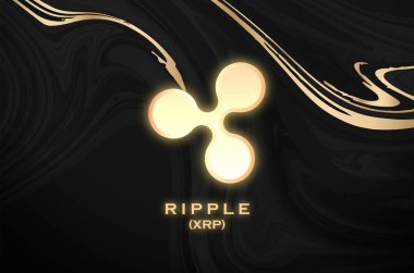 Dalgalı şifreli para birimi. Soyut arkaplanda dalgalanma (xrp). XRP