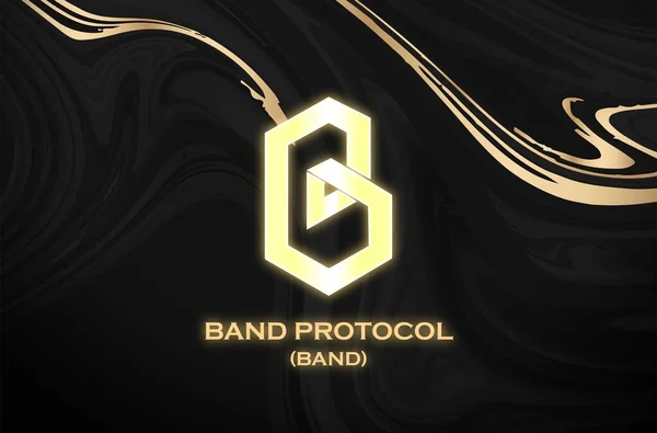 Soyut arkaplan tasarımlı bant protokol para sembolü.