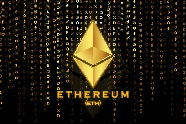 Ethereum Eth Банер Криптовалюта Eth Концепт Banner Background — стокове фото