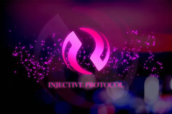 Injective Protocol Inj Cryptocurrency Coin Symbol Blockchain Technology — Stock Photo, Image
