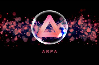 Arpa Zinciri ARPA kripto para birimi. Engelleme teknolojisi. Kabarcıktaki ARPA