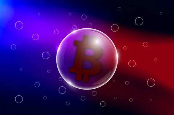 Bitcoin Btc Pankartı Btc Para Kripto Para Konsept Pankart Arka — Stok fotoğraf