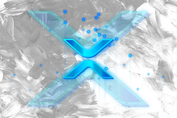 Κρυπτογραφικό Νόμισμα Κυματισμός Xrp Αφηρημένο Φόντο — Φωτογραφία Αρχείου