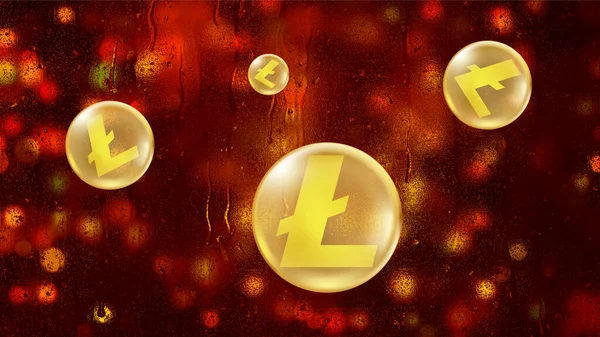 Lite Coin Ltc Crypto Currency 추상적 주화를 — 스톡 사진