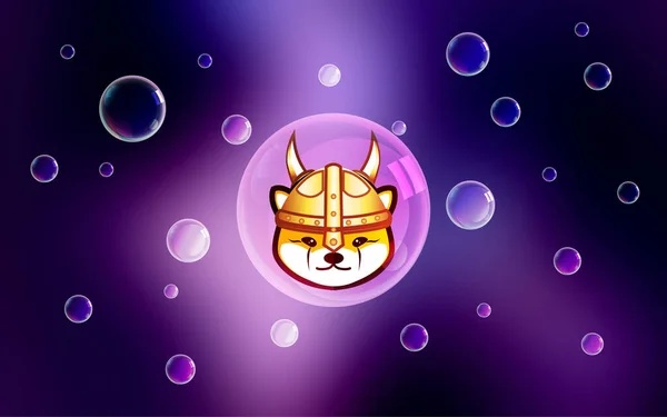 Floki Inu Crypto Currency Floki Abstract Background Floki — Stock Photo, Image