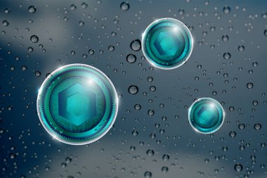 Zincirli para birimi sembolü. Engelleme teknolojisi. 