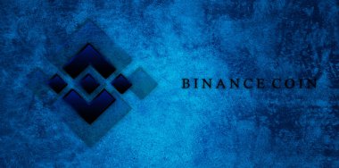 Soyut arkaplanda BNB logosu. BNB şifreleme para birimi simgesi. Baloncukta BNB