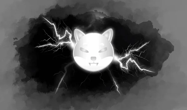 Shiba inu kripto para birimi. Para birimi simgesi. Yerel finans programları .Shiba inu para bayrağı