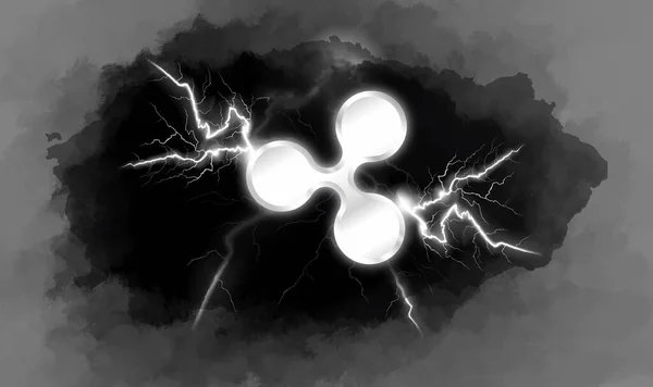 Ripple Crypto Currency Ripple Xrp Abstract Backgroun — Zdjęcie stockowe