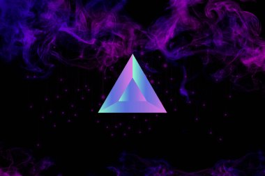 BAT para kripto para birimi. Soyut arkaplanda yarasa 