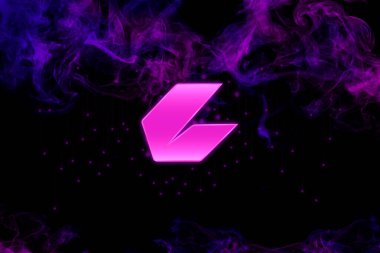 Ceek bayrağı. Ceek sikkesi kripto para kavramı pankart arkaplanı