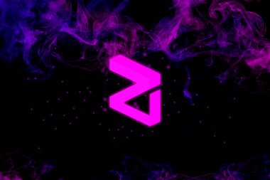 Zilliqa kripto para birimi. Soyut arkaplan üzerine Zilliqa