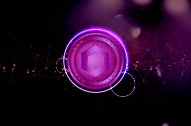 Zincirli para birimi sembolü. Engelleme teknolojisi. 