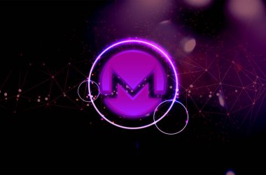 Monero ikonu. Monero kripto para birimi.