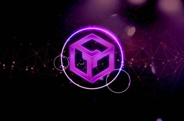 Gala Games Gala Cryptocurrency Symbol Stract Background — 스톡 사진