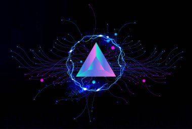 BAT para kripto para birimi. Soyut arkaplanda yarasa