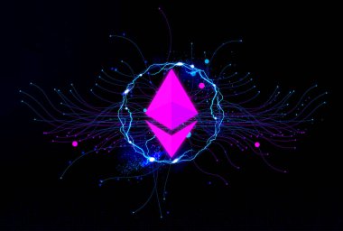 Ethereum ETH bayrağı. ETH para kripto para kavramı pankart arkaplanı.
