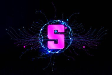 Sandbox (SAND) pankartı. SAND para kripto para kavramı pankart arkaplanı.