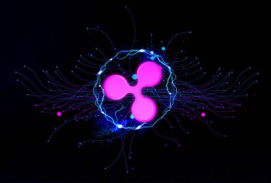 Dalgalı şifreli para birimi. Soyut arkaplanda dalgalanma (xrp)