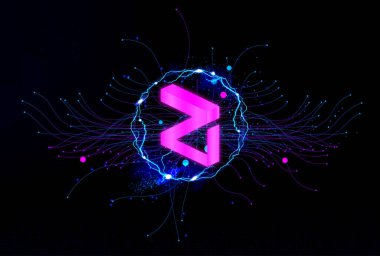 Zilliqa kripto para birimi. Soyut arkaplan üzerine Zilliqa.
