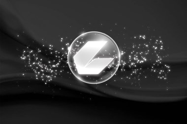 Ceek bayrağı. Ceek sikkesi kripto para kavramı pankart arkaplanı.