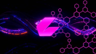 Ceek bayrağı. Ceek sikkesi kripto para kavramı pankart arkaplanı.