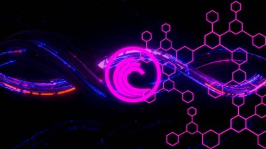 Bittorrent pankartı. Btt bozuk para kripto para konsepti afiş arkaplanı.