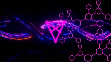 Chiliz (chz) pankartı. chz para kripto para kavramı pankart arkaplanı