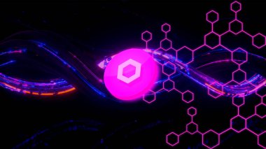 Zincirli para birimi sembolü. Engelleme teknolojisi. 