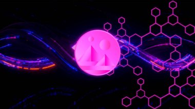 Mana kripto para birimi. Mana madeni para arka planda. Mana soyut arka planda.