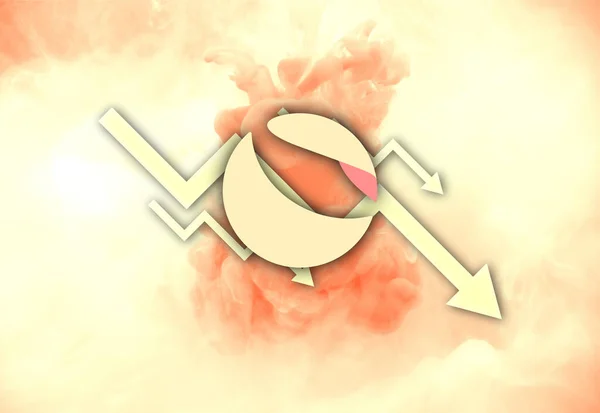 Terra Luna kripto para birimi. Soyut arkaplanda Luna.