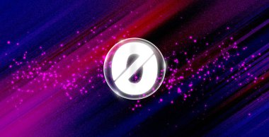 Şifreli para birimi temalı OGN para sembolü. Kabarcık içinde OGN simgesi