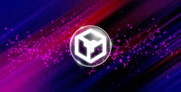 Gala Games Gala Cryptocurrency Symbol Abstract Background — Stock Photo, Image