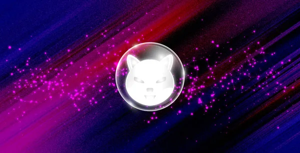 Shiba Crypto Currency Themed Banner Shiba Shib Inu Icon — Stock Photo, Image