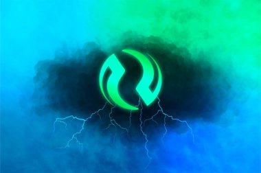 Enjektif Protokol (INJ) şifreleme madeni para sembolü. Engelleme teknolojisi.