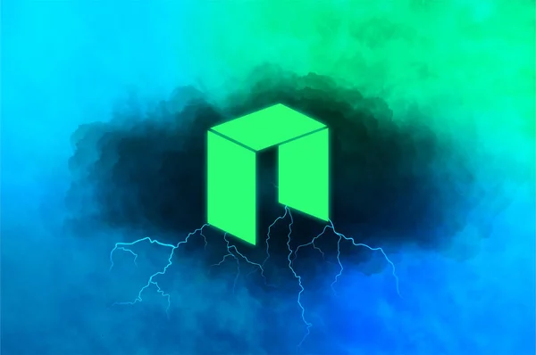 Neo Crypto Currency Neo Abstract Background Neo Logo — Photo