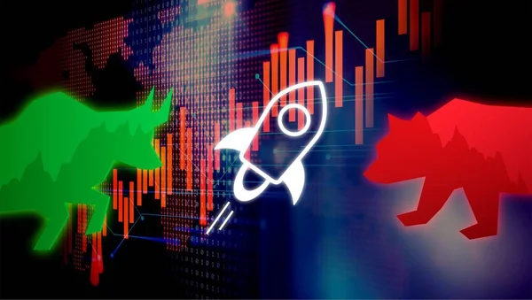 Stellar cryptocurrency coin symbol. Blockchain technology. Stellar on abstract background.
