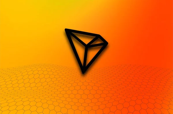 Tron Trx Crypto Currency Tron Abstract Background — Stock Fotó