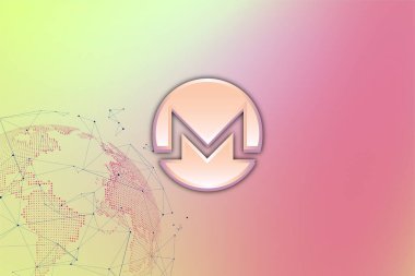 Monero ikonu. Monero kripto para birimi.