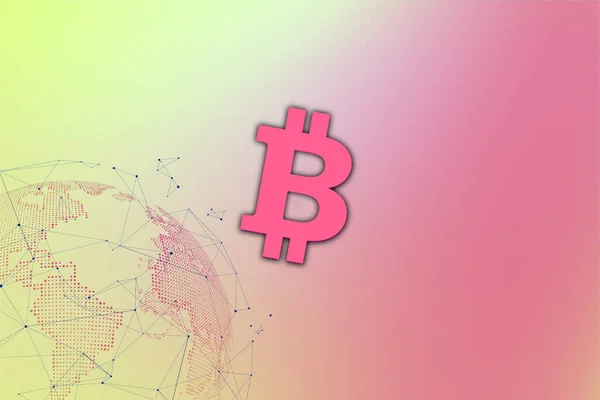 Btc Banner Bitcoin Btc Moneta Criptovaluta Concetto Banner Sfondo — Foto Stock