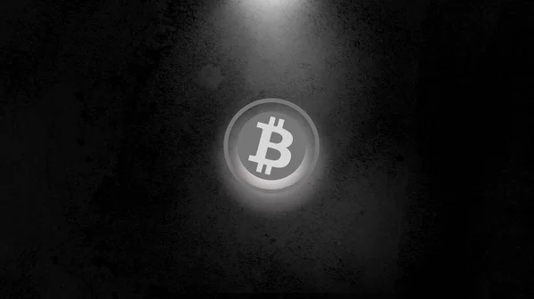 Bitcoin Btc Banner Btc Moeda Criptomoeda Conceito Banner Fundo — Fotografia de Stock