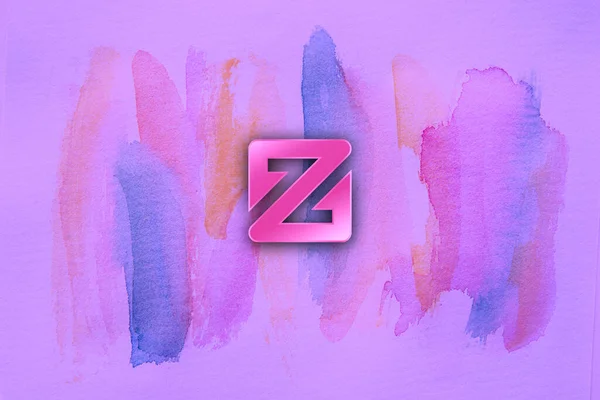 stock image Z coin crypto currency. Z coin on abstract background.