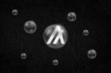 Soyut arkaplanda Algo simgesi. Algo şifreleme para birimi.