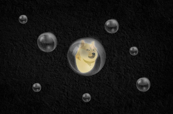 Банер Dogecoin Doge Doge Монета Криптовалюта Концепт Банер Фон — стокове фото