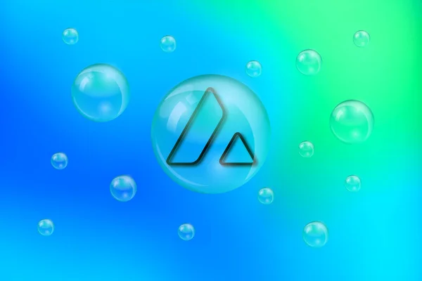 Avalanche Avax Icon Abstract Abstract Background Avax Crypto Currency —  Fotos de Stock
