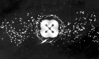 Ethos crypto para birimi. Soyut arkaplanda etolar..